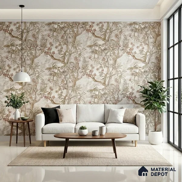 MH 285 | 10 Meter x 21 Inches Marble Look Wallpaper - 57.37 Sq. Ft. | Minimum 10% wastage during installation