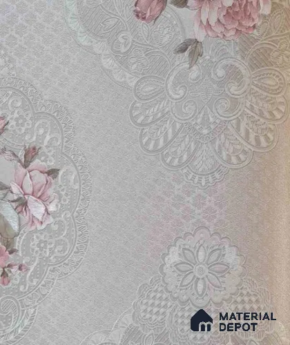 10054-3 | 17 ft x 3.7 ft (44.4 Inches) Damask Look Wallpaper - 62.9 Sq. Ft. | Minimum 15% wastage during installation