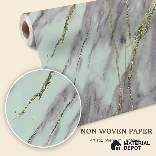 MH 229 | 10 Meter x 21 Inches Marble Look Wallpaper - 57.37 Sq. Ft. | Minimum 10% wastage during installation