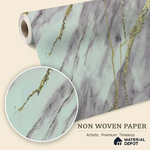 MH 229 | 10 Meter x 21 Inches Marble Look Wallpaper - 57.37 Sq. Ft. | Minimum 10% wastage during installation
