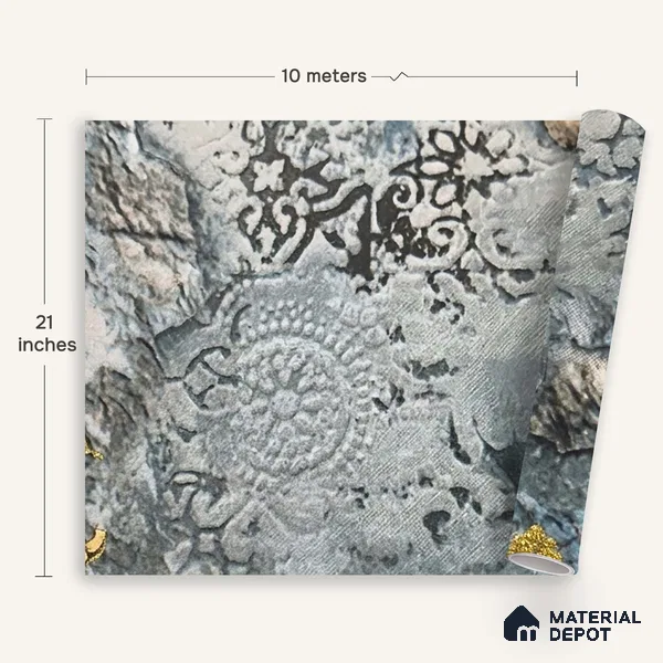 MH 278 | 10 Meter x 21 Inches Patterned Look Wallpaper - 57.37 Sq. Ft.
