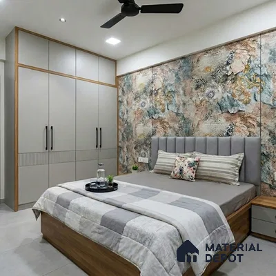 MH 277 | 10 Meter x 21 Inches Marble Look Wallpaper - 57.37 Sq. Ft. | Minimum 10% wastage during installation