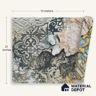 MH 277 | 10 Meter x 21 Inches Marble Look Wallpaper - 57.37 Sq. Ft. | Minimum 10% wastage during installation