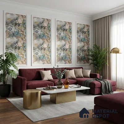 MH 277 | 10 Meter x 21 Inches Marble Look Wallpaper - 57.37 Sq. Ft. | Minimum 10% wastage during installation