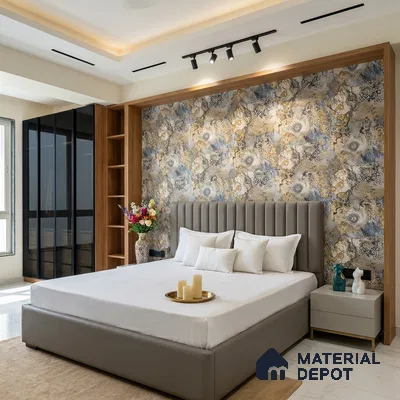 MH 276 | 10 Meter x 21 Inches Marble Look Wallpaper - 57.37 Sq. Ft. | Minimum 10% wastage during installation