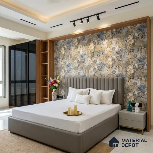 MH 276 | 10 Meter x 21 Inches Marble Look Wallpaper - 57.37 Sq. Ft. | Minimum 10% wastage during installation