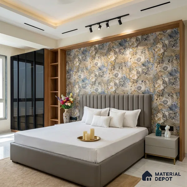 MH 276 | 10 Meter x 21 Inches Marble Look Wallpaper - 57.37 Sq. Ft. | Minimum 10% wastage during installation