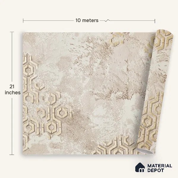 MH 220 | 10 Meter x 21 Inches Patterned Look Wallpaper - 57.37 Sq. Ft.