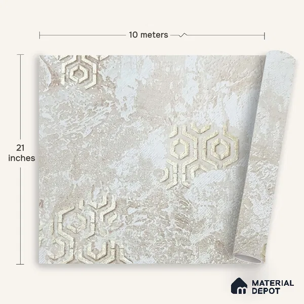 MH 219 | 10 Meter x 21 Inches Patterned Look Wallpaper - 57.37 Sq. Ft.