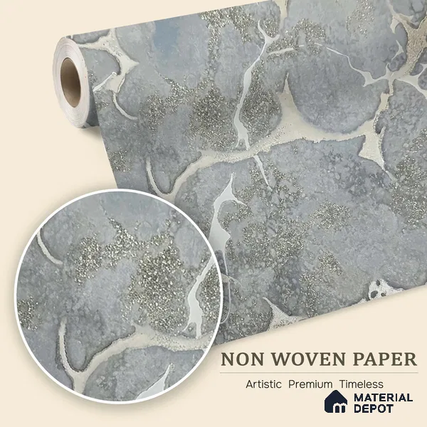 MH 266 | 10 Meter x 21 Inches Marble Look Wallpaper - 57.37 Sq. Ft.