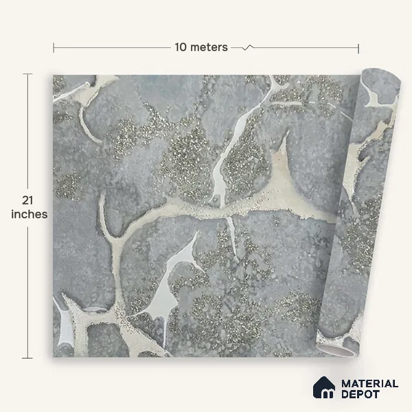 MH 266 | 10 Meter x 21 Inches Marble Look Wallpaper - 57.37 Sq. Ft.