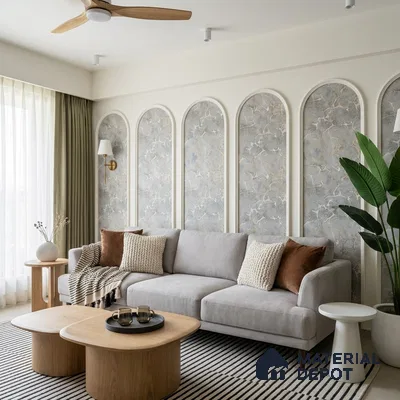 MH 266 | 10 Meter x 21 Inches Marble Look Wallpaper - 57.37 Sq. Ft.