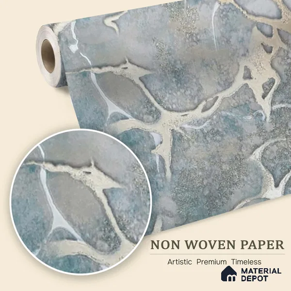 MH 265 | 10 Meter x 21 Inches Marble Look Wallpaper - 57.37 Sq. Ft.