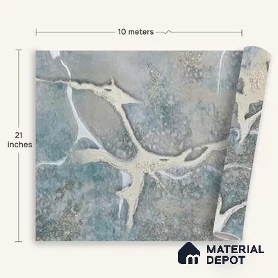 MH 265 | 10 Meter x 21 Inches Marble Look Wallpaper - 57.37 Sq. Ft.