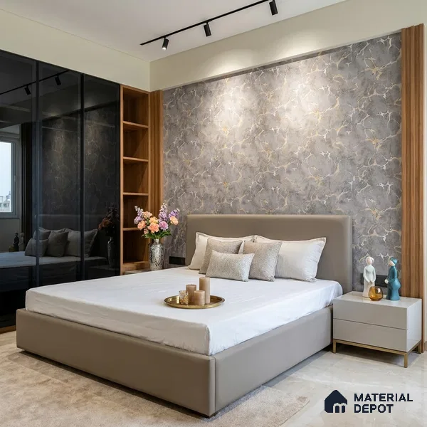 MH 267 | 10 Meter x 21 Inches Marble Look Wallpaper - 57.37 Sq. Ft.
