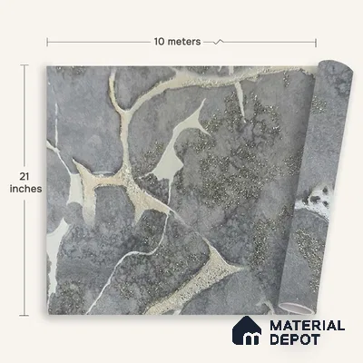 MH 267 | 10 Meter x 21 Inches Marble Look Wallpaper - 57.37 Sq. Ft.