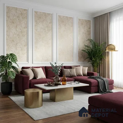 MH 264 | 10 Meter x 21 Inches Marble Look Wallpaper - 57.37 Sq. Ft. | Minimum 10% wastage during installation