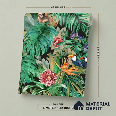 74067-2 | 5 Meter x 42 Inches Florals Look Wallpaper - 57 Sq. Ft. | Minimum 15% wastage during installation