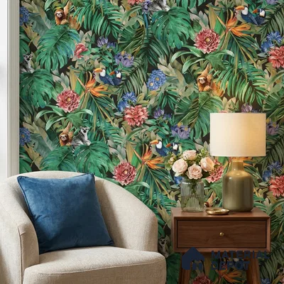 74067-2 | 5 Meter x 42 Inches Florals Look Wallpaper - 57 Sq. Ft. | Minimum 15% wastage during installation