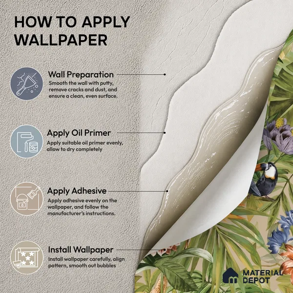 74067-1 | 5 Meter x 42 Inches Florals Look Wallpaper - 57 Sq. Ft. | Minimum 15% wastage during installation