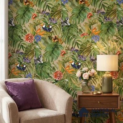 74067-1 | 5 Meter x 42 Inches Florals Look Wallpaper - 57 Sq. Ft.  | Minimum 15% wastage during installation