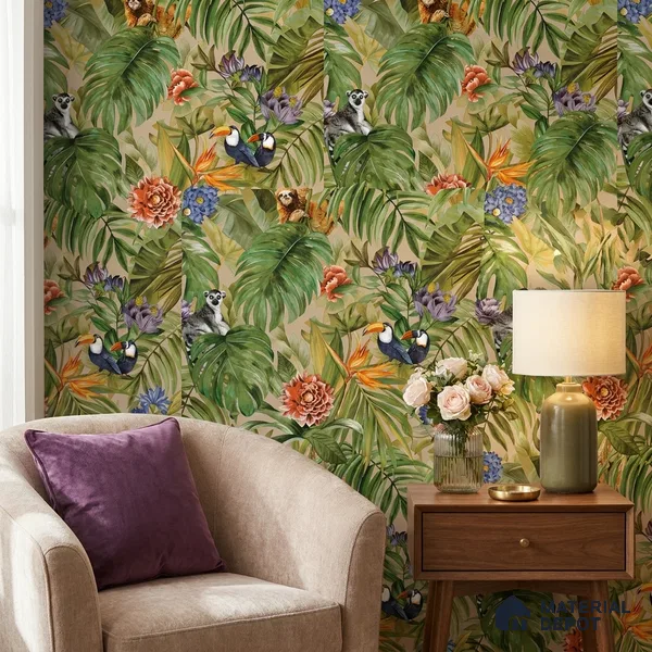 74067-1 | 5 Meter x 42 Inches Florals Look Wallpaper - 57 Sq. Ft. | Minimum 15% wastage during installation