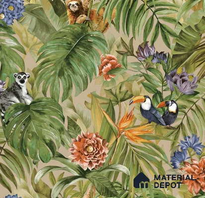74067-1 | 5 Meter x 42 Inches Florals Look Wallpaper - 57 Sq. Ft.  | Minimum 15% wastage during installation