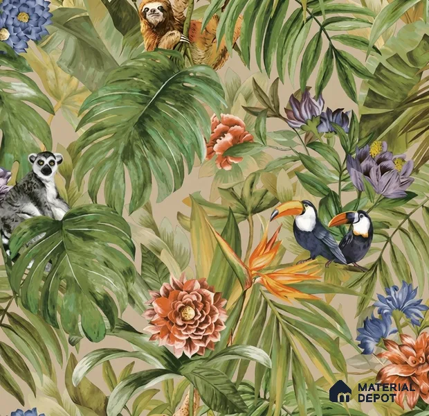 74067-1 | 5 Meter x 42 Inches Florals Look Wallpaper - 57 Sq. Ft. | Minimum 15% wastage during installation