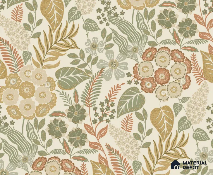 A76602 | 10 Meter x 21 Inches Florals Look Wallpaper - 57.37 Sq. Ft. | Minimum 15% wastage during installation