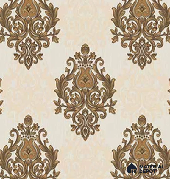 190929 | 5 Meter x 42 Inches Damask Look Wallpaper - 57.41 Sq. Ft.