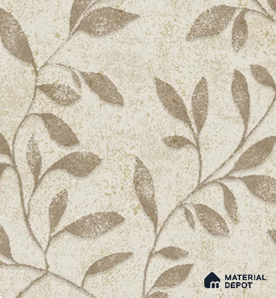 4011 | Mocha Large Leaf Vine Floral Wallpaper - 10 Meter x 21 Inches, 57.41 Sq. Ft. (Min. 15% Wastage)