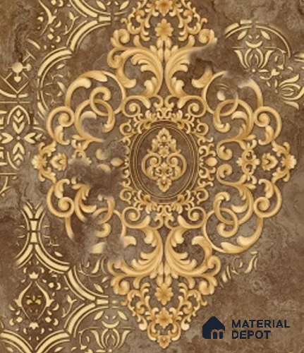 4014 | 10 Meter x 21 Inches Damask Look Wallpaper - 57.41 Sq. Ft. | Minimum 15% wastage during installation