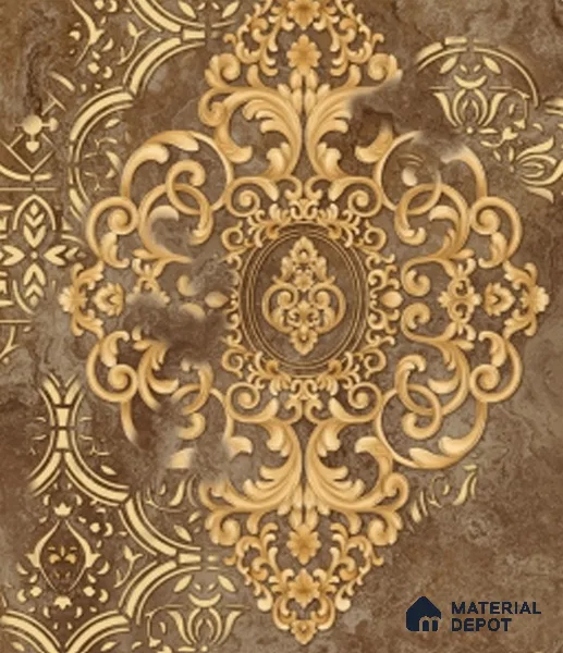 4014 | 10 Meter x 21 Inches Damask Look Wallpaper - 57.41 Sq. Ft. | Minimum 15% wastage during installation