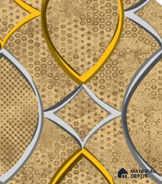 4047 | 10 Meter x 21 Inches Geometric Look Wallpaper - 57.41 Sq. Ft. | Minimum 15% wastage during installation