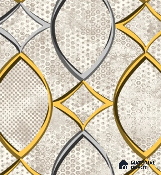 4048 | 10 Meter x 21 Inches Geometric Look Wallpaper - 57.41 Sq. Ft. | Minimum 15% wastage during installation