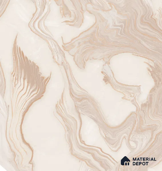 4054 | Beige Vein Swirl Textured Wallpaper - 10 Meter x 21 Inches, 57.41 Sq. Ft. (Min. 15% Wastage)