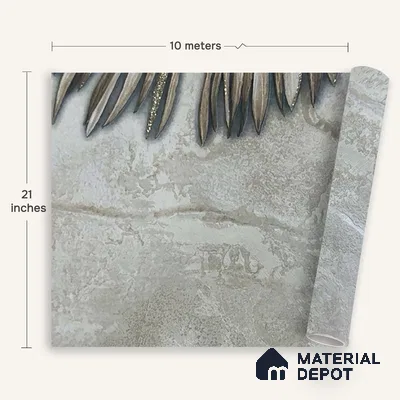 MH 283 | 10 Meter x 21 Inches Marble Look Wallpaper - 57.37 Sq. Ft. | Minimum 10% wastage during installation