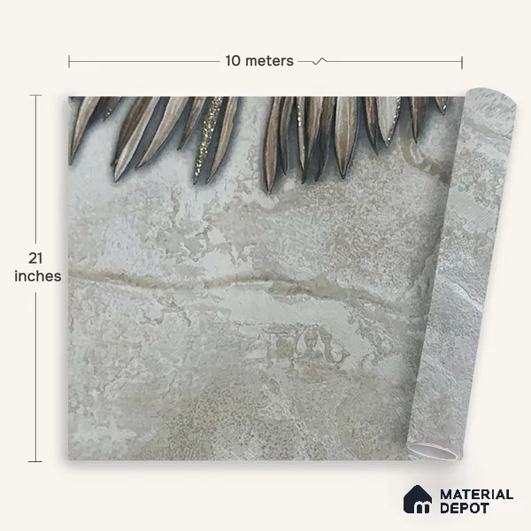MH 283 | 10 Meter x 21 Inches Marble Look Wallpaper - 57.37 Sq. Ft. | Minimum 10% wastage during installation