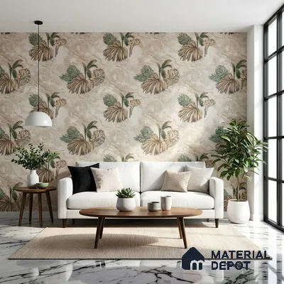MH 283 | 10 Meter x 21 Inches Marble Look Wallpaper - 57.37 Sq. Ft. | Minimum 10% wastage during installation