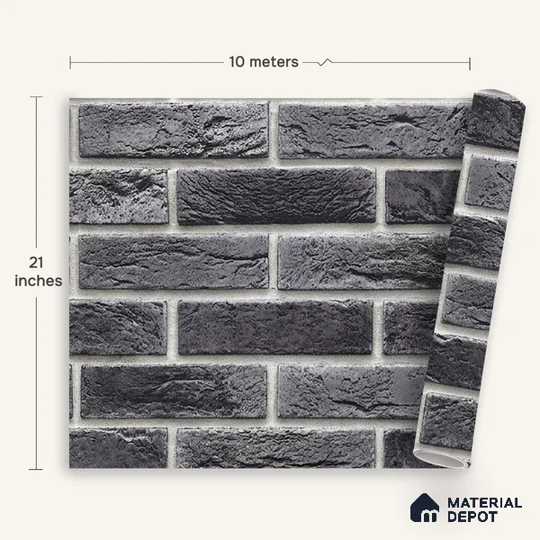 MH 250 | 10 Meter x 21 Inches Stone Look Wallpaper - 57.37 Sq. Ft.