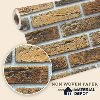 MH 252 | 10 Meter x 21 Inches Stone Look Wallpaper - 57.37 Sq. Ft.