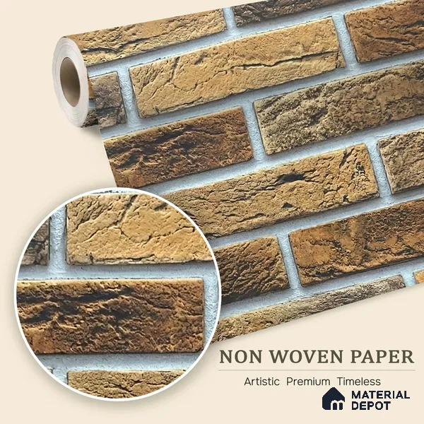 MH 252 | 10 Meter x 21 Inches Stone Look Wallpaper - 57.37 Sq. Ft.