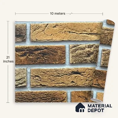 MH 252 | 10 Meter x 21 Inches Stone Look Wallpaper - 57.37 Sq. Ft.