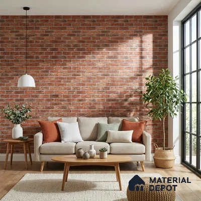 MH 253 | 10 Meter x 21 Inches Brick Look Wallpaper - 57.37 Sq. Ft. | Minimum 15% wastage during installation