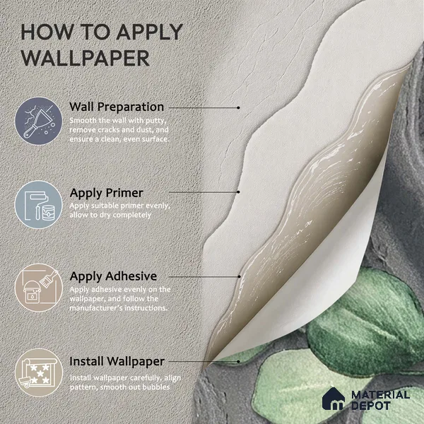 MH 241 | 10 Meter x 21 Inches Florals Look Wallpaper - 57.37 Sq. Ft. | Minimum 15% wastage during installation