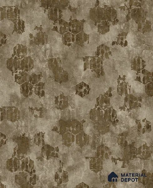 WP1360 | Olive Brown Hexagon Trellis Patterned Wallpaper - 9.5 Meter x 21 Inches, 55 Sq. Ft. (Min. 15% Wastage)