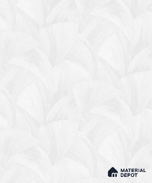WP1316 | White Feather Leaf Patterned Wallpaper - 9.5 Meter x 21 Inches, 55 Sq. Ft. (Min. 15% Wastage)