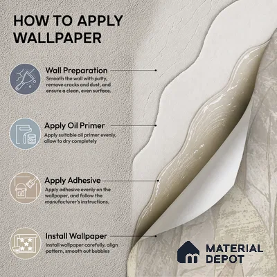 74064-2 | 5 Meter x 42 Inches Patterned Look Wallpaper - 57 Sq. Ft. | Minimum 15% wastage during installation