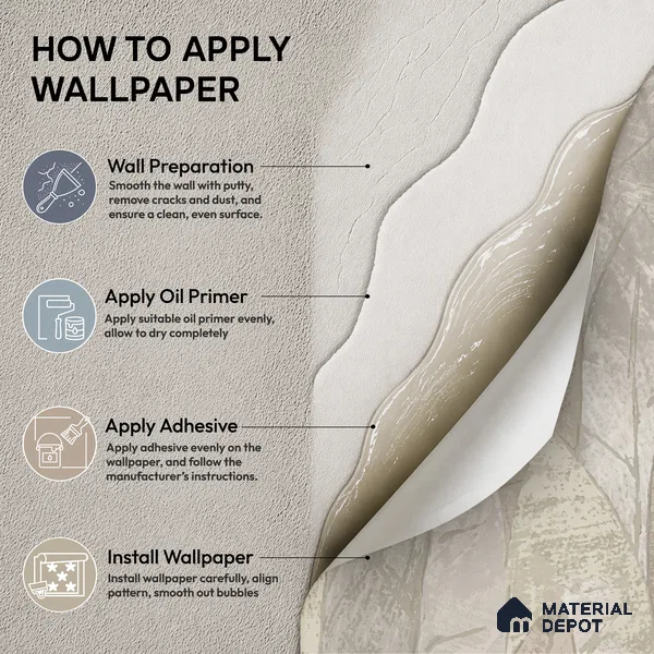 74064-2 | 5 Meter x 42 Inches Patterned Look Wallpaper - 57 Sq. Ft. | Minimum 15% wastage during installation