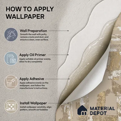 74066-3 | 5 Meter x 42 Inches Patterned Look Wallpaper - 57 Sq. Ft.  | Minimum 15% wastage during installation